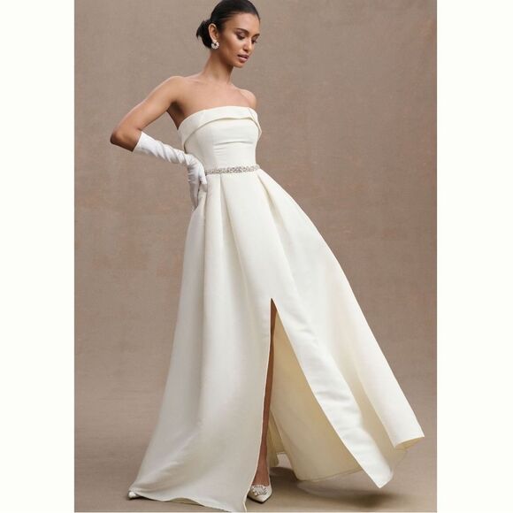 Anthropologie Sachin & Babi Brielle Strapless Embellished A-Line Gown/size 0 - Picture 4 of 15